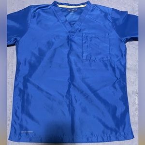 TI Scrubs — Mint Condition Royal Blue.  Both top and bottom are small.